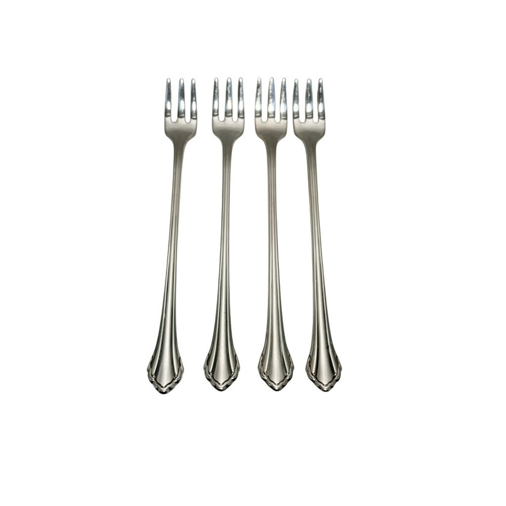 Oneida Community Clarette Cocktail Seafood Oyster Forks Silverplate Flatware
